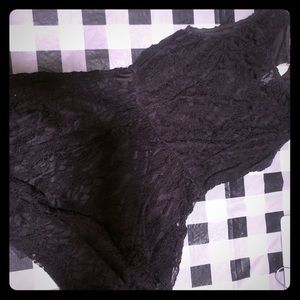 Lacey black mini dress